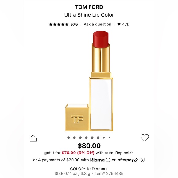 Tom Ford Soleil Ultra Shine Lip Colour 3.3G - Picture 4 of 4